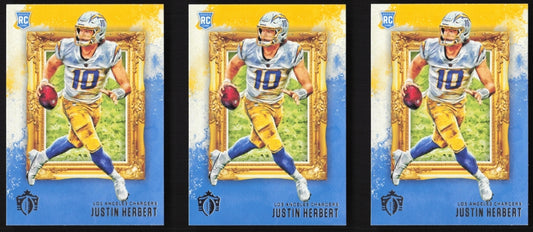 3x 2020 Panini Chronicles Justin Herbert Gridiron Kings #GK-3 QTY 3 Cards!