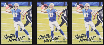 3x 2020 Panini Chronicles #203 Justin Herbert - Luminance RC QTY 3 Cards!