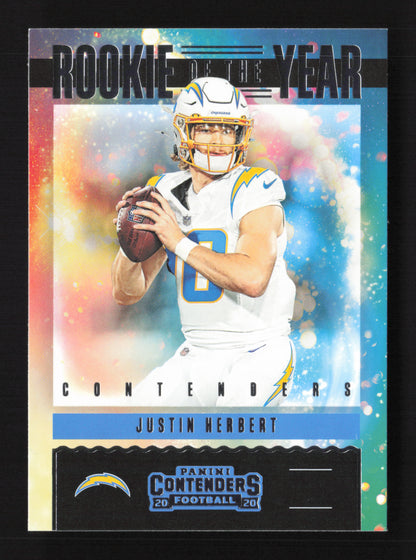 2020 Contenders Justin Herbert Base RC #RY-JHE