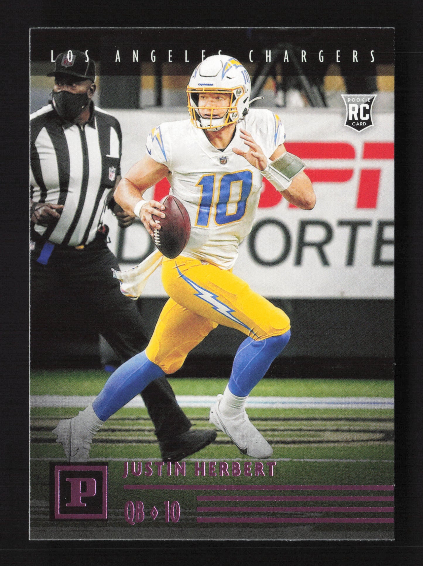 5x 2020 Panini Chronicles Justin Herbert Rookie #PA-3 Pink, Green Base QTY 5