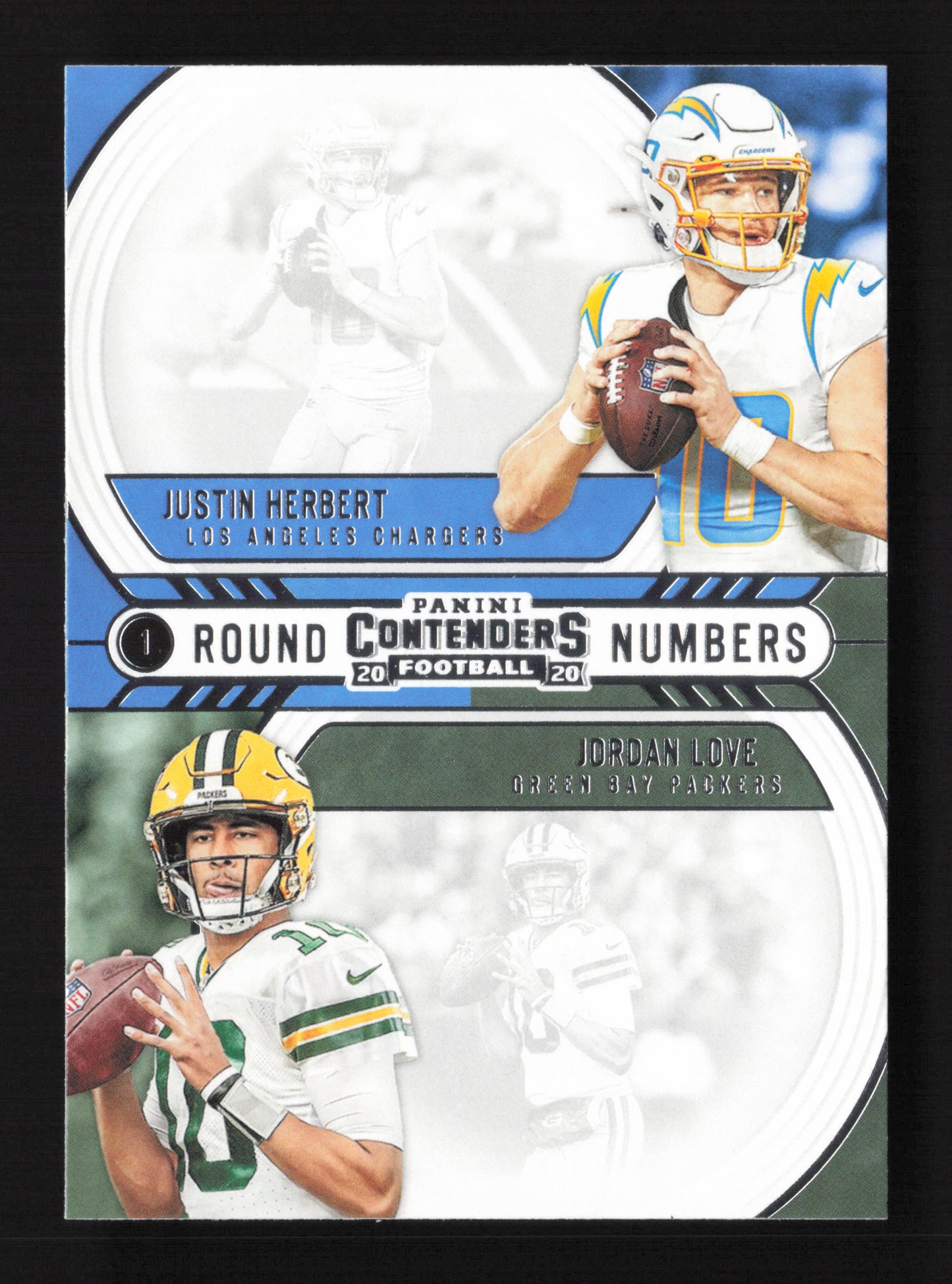 3x 2020 Contenders Justin Herbert / Jordan Love Ruby 1 Red Foil, 2 Base #RN-HL