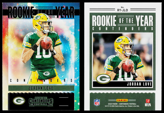 2020 Panini Contenders Football Jordan Love Rookie of the Year RY-JLO