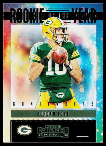 2020 Panini Contenders Football Jordan Love Rookie of the Year RY-JLO