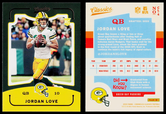 2020 Panini Chronicles Classics Jordan Love Rookie #CL-4 RC