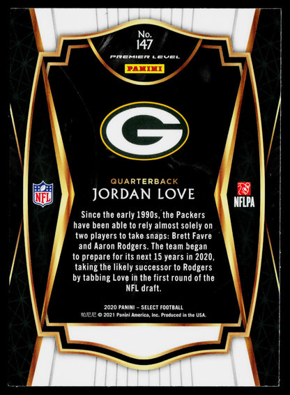 2x 2020 Panini Select - Premier Level #147 & #47 Jordan Love (RC) 2 card lot!