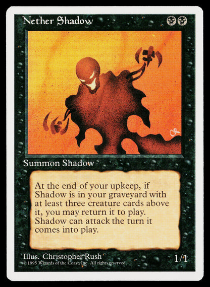 3x NETHER SHADOW Magic The Gathering MTG 4th Edition Unplayed NM-MINT QTY 3