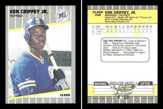 1989 Fleer Ken Griffey Jr RC Rookie #548