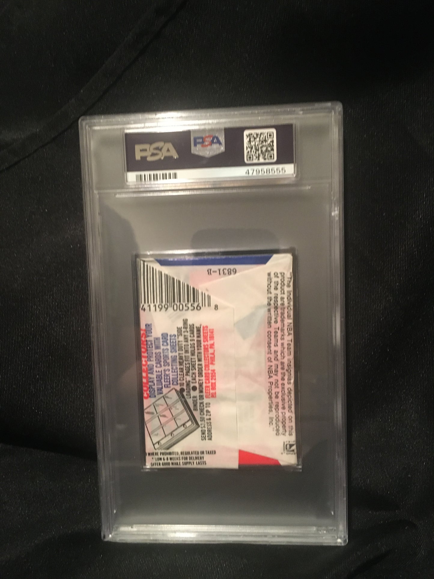 1989 Fleer Basketball Graded Wax Pack PSA 8 - Magic Johnson Sticker on Top