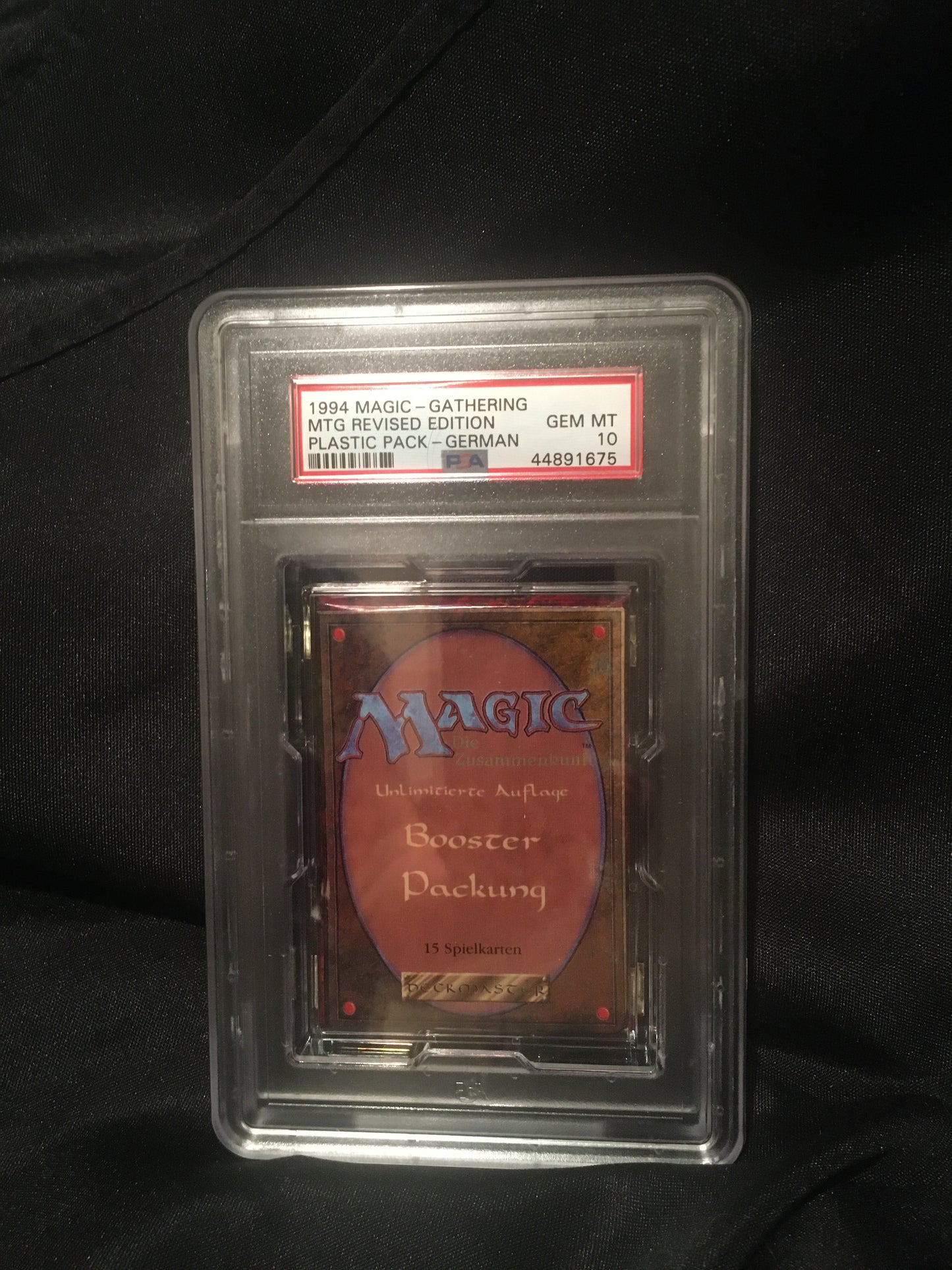 1994 Magic The Gathering Revised Edition Plastic Pack German PSA 10