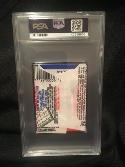 1989 Fleer Basketball Wax Pack PSA 8 - Charles Barkley Sticker on Top