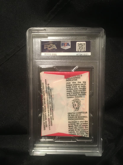 1978 O Pee Chee Baseball Wax Pack PSA 9 Jim Rice on back