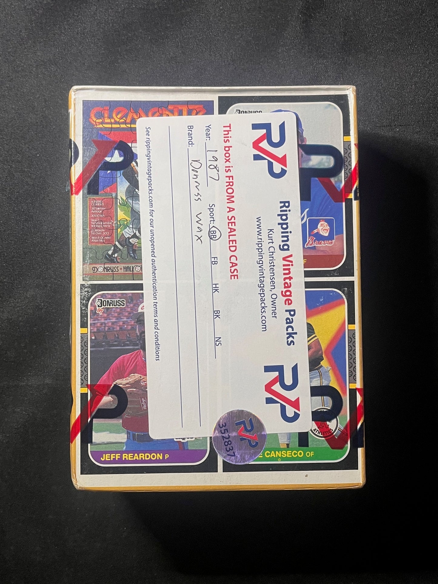 1987 Donruss Baseball Wax Box RVP FASC !