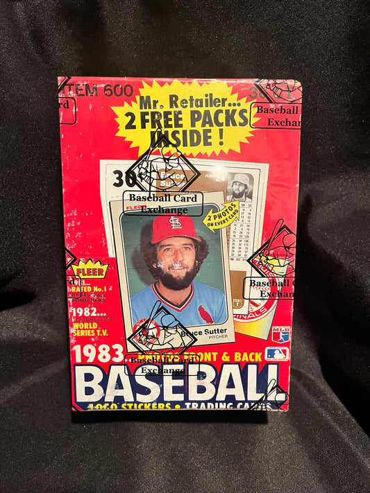 1983 Fleer Baseball BBCE FASC Wax Box