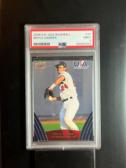 2008 Upper Deck USA Baseball Bryce Harper RC #47 PSA 9 Mint