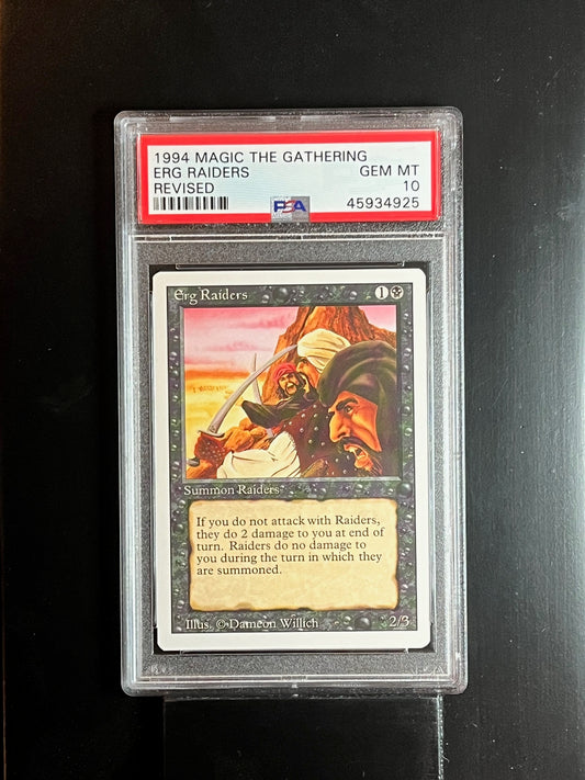 Magic the Gathering MTG Revised Erg Raiders PSA 10