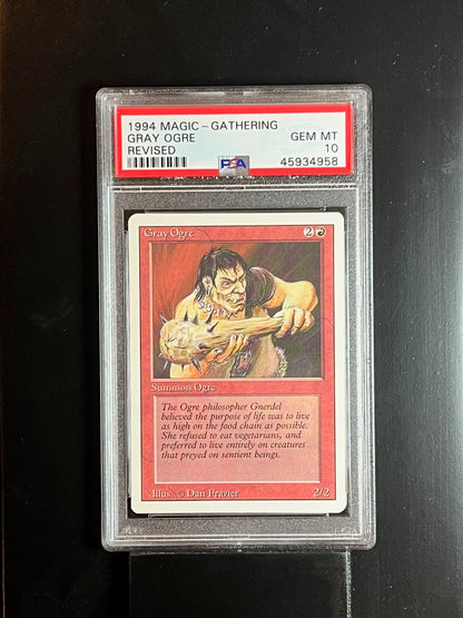 Magic the Gathering MTG Revised Gray Ogre PSA 10