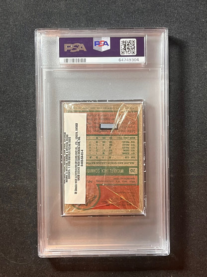 1975 Topps Baseball Cello Pack Dick Pole on top and Mike Schmidt on back PSA 9!