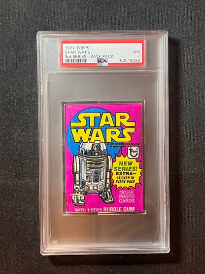 1977 Topps Star Wars Series 3 Pack PSA 7