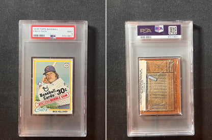 1978 Topps Baseball Cello Graded PSA 9 Mick Kelleher & George Foster