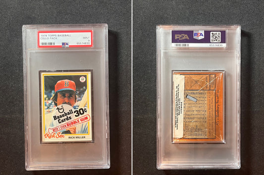 Two PSA-graded vintage baseball cards in clear plastic grading cases, shown side by side against a dark background. The left card is a 1962 Topps baseball card graded MVP/VP, and the right card is a 1966 Topps baseball card graded 95/740.
