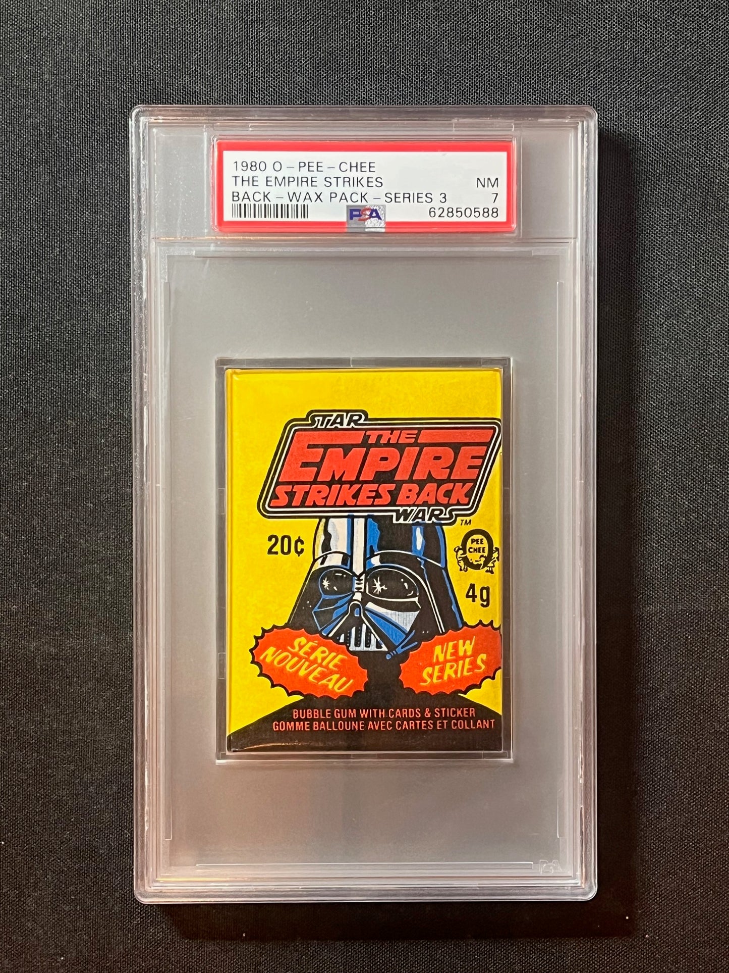 1980 OPC O PEE CHEE EMPIRE STRIKES BACK SERIES 3 WAX PACK PSA 7
