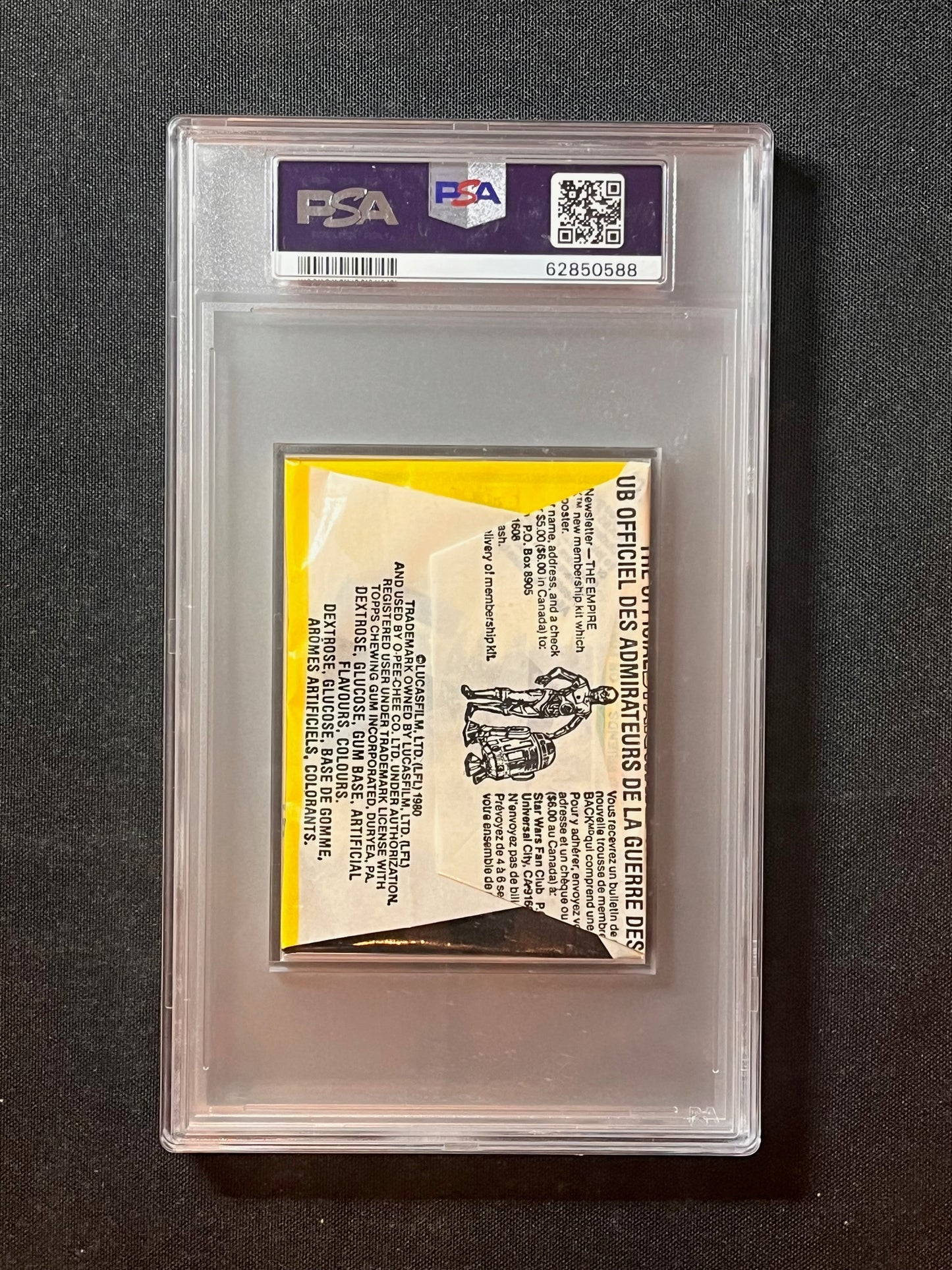 1980 OPC O PEE CHEE EMPIRE STRIKES BACK SERIES 3 WAX PACK PSA 7