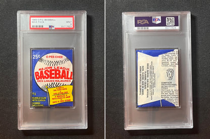 1983 OPC O-Pee-Chee baseball wax pack PSA 9 Mint Crisp and Bright! 2 available