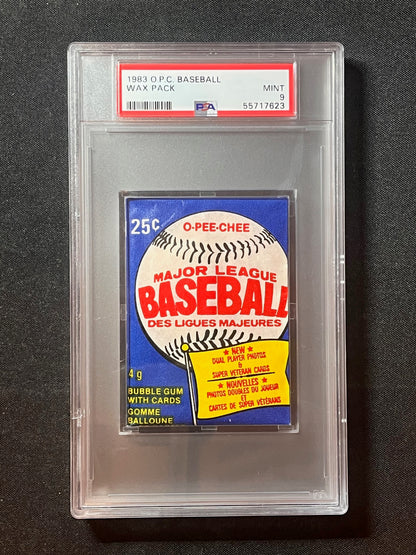 1983 OPC O-Pee-Chee baseball wax pack PSA 9 Mint Crisp and Bright! 2 available