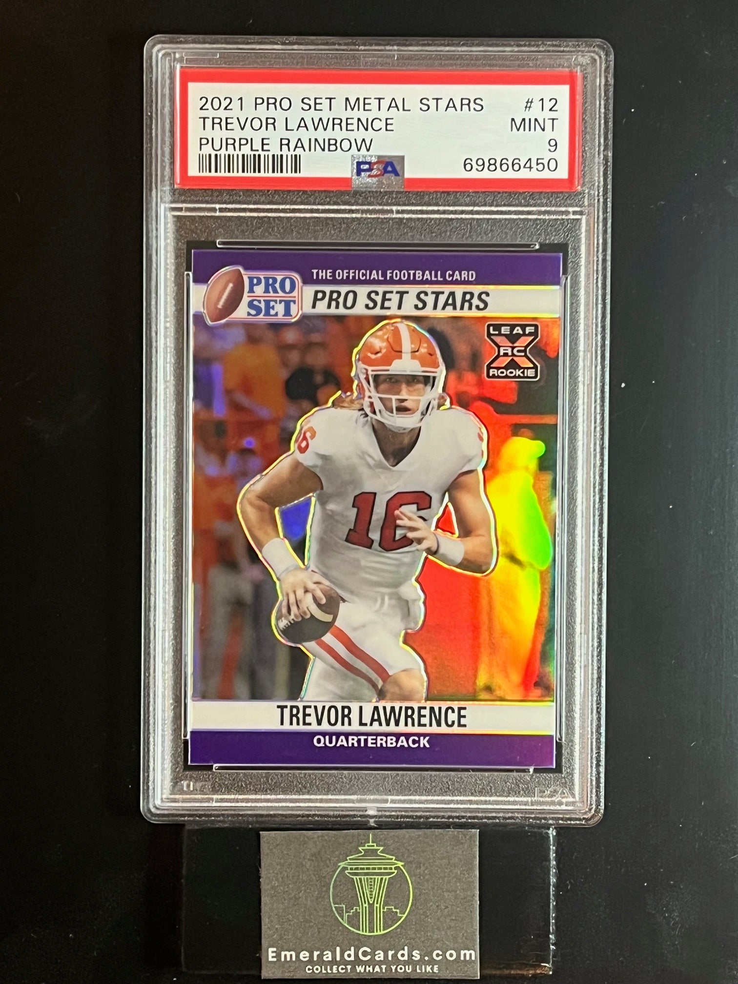 2021 Trevor Lawrence Pro 2024 Set Leaf #PS1 Reverse Negative CSG 8.5 NM/MT+ RC RARE!