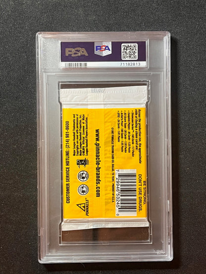 1998 Score MLB Baseball Factory Sealed Pack with Ken Griffey Jr CL on Top PSA 8