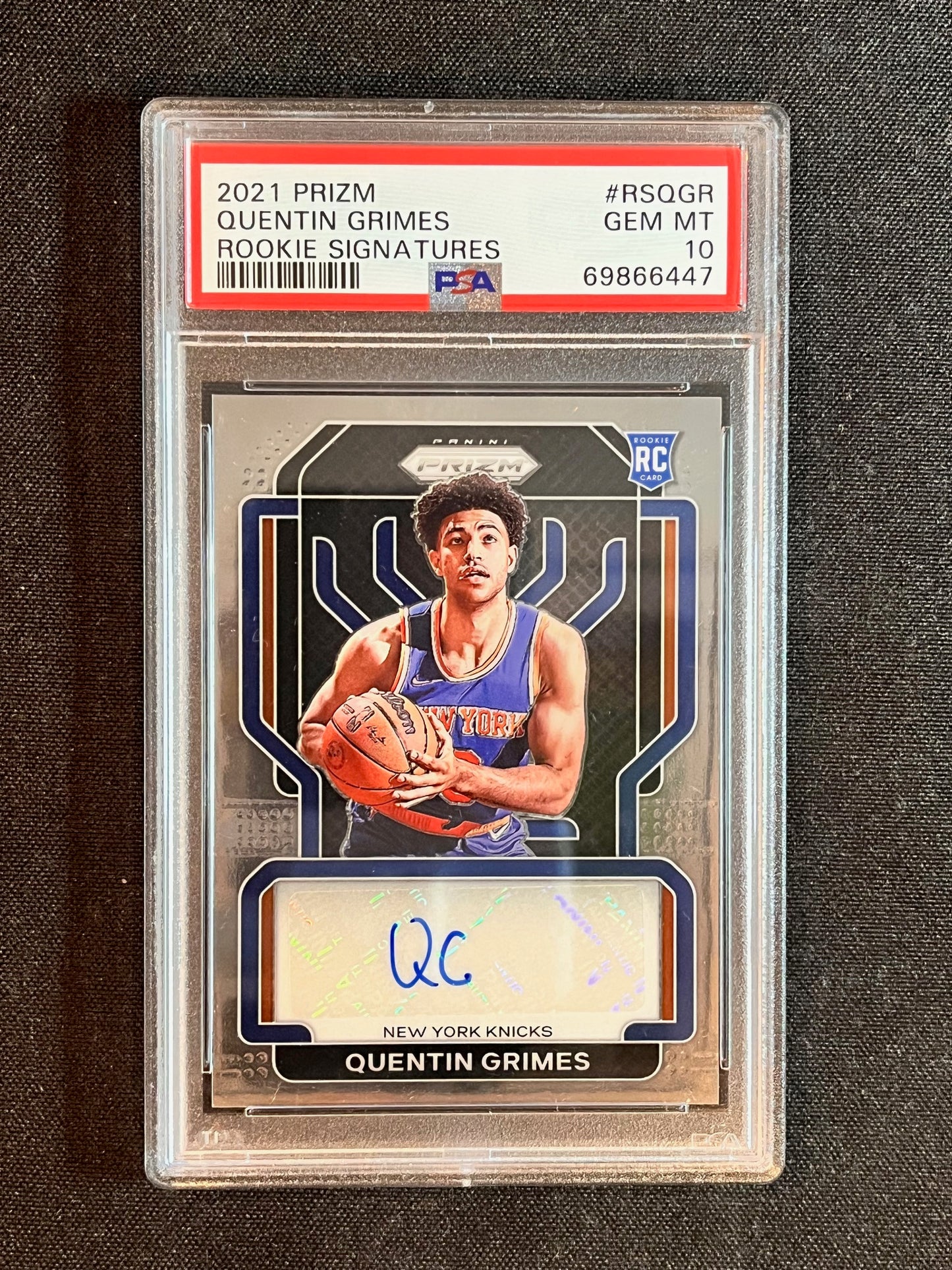 Quentin Grimes Rookie Card Auto Prizm Auto Low Pop Rc #rsqgr Autograph PSA 10