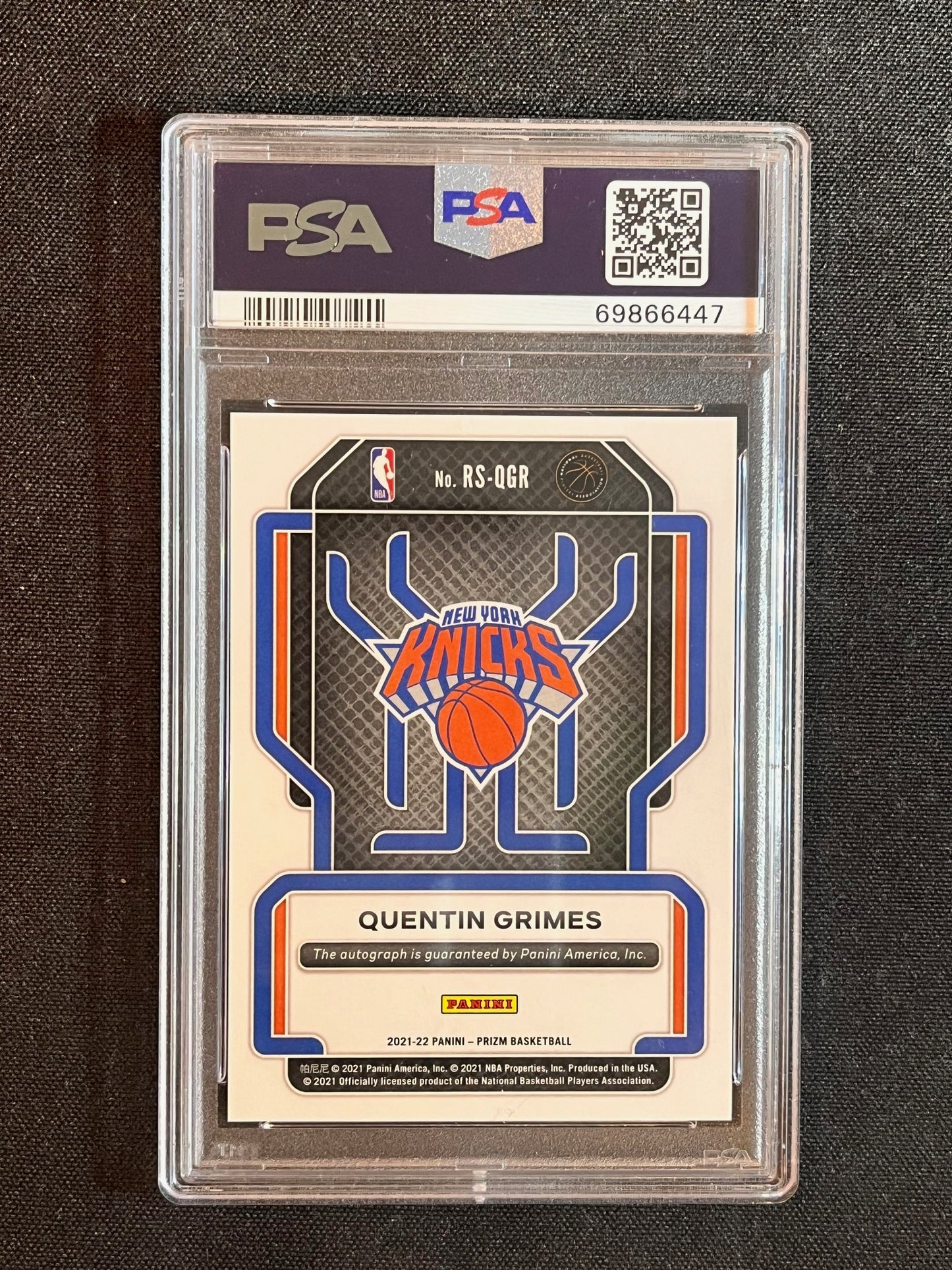Quentin Grimes Rookie Card Auto Prizm Auto Low Pop Rc #rsqgr Autograph PSA 10