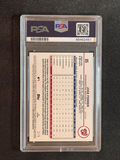 2024 Topps Jose Ferrer RC Watering Can #85 1/5 CASE HIT SSP POP 1 - PSA 10