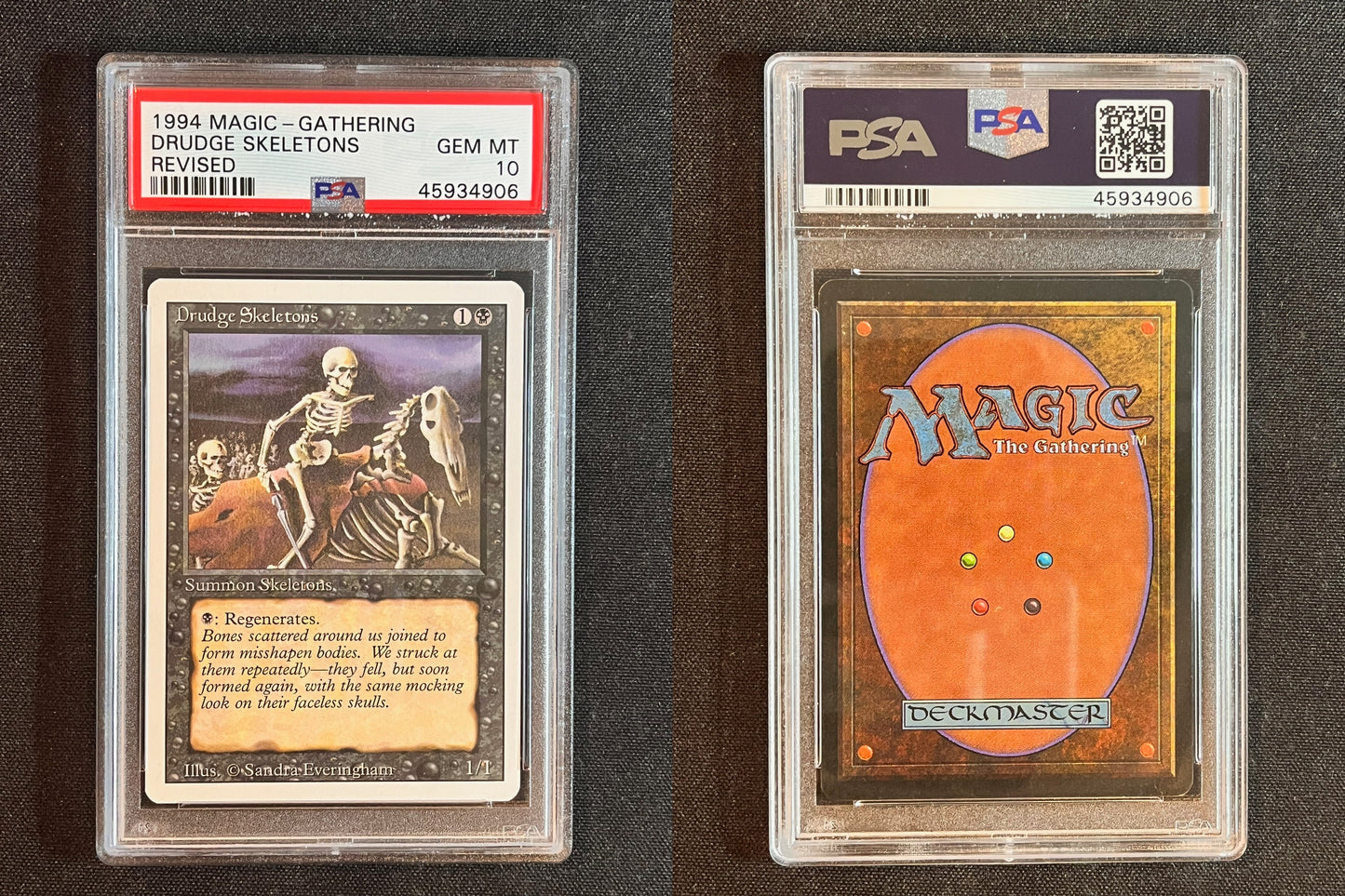 Magic the Gathering MTG Revised Drudge Skeletons PSA 10