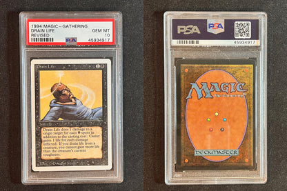 Magic the Gathering MTG Revised Drain Life PSA 10