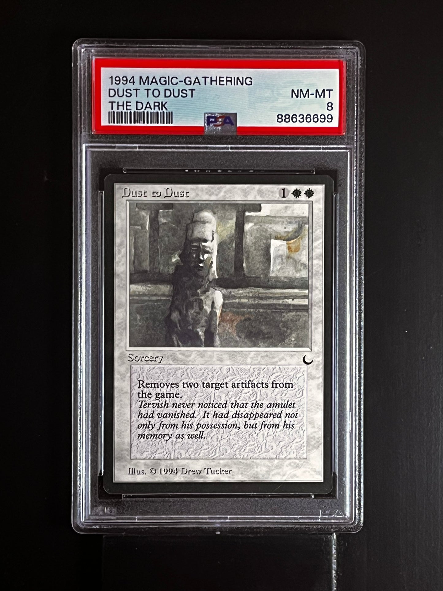 Dust to Dust - Magic The Gathering MTG The Dark - PSA 8! Near Mint