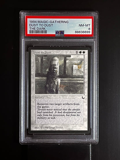 Dust to Dust - Magic The Gathering MTG The Dark - PSA 8! Near Mint