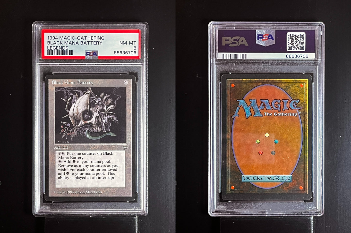 Black Mana Battery - Magic The Gathering MTG Legends PSA 8