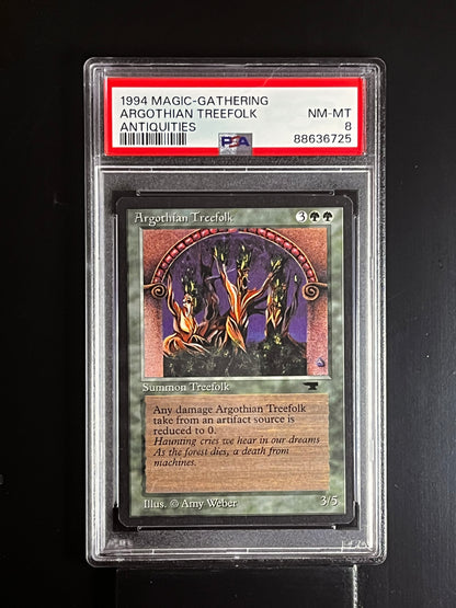 ARGOTHIAN TREEFOLK MTG Magic The Gathering Antiquities PSA 8