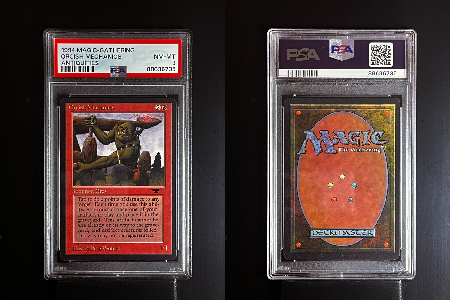 ORCISH MECHANICS MTG Magic the Gathering MTG Antiquities PSA 8