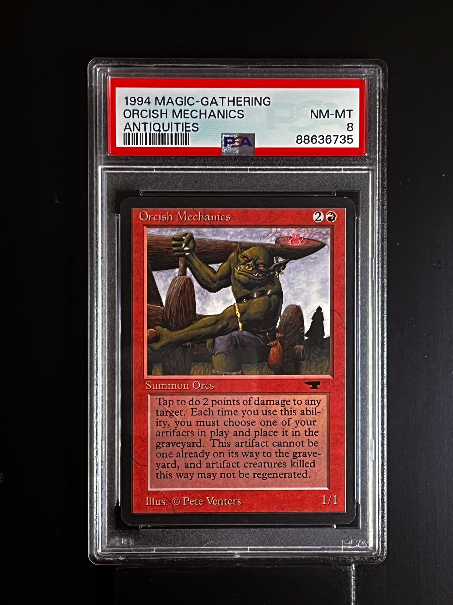 ORCISH MECHANICS MTG Magic the Gathering MTG Antiquities PSA 8