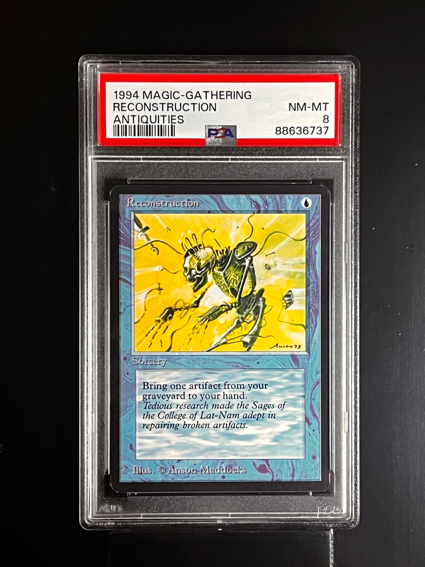 RECONSTRUCTION MTG Magic The Gathering Antiquities PSA 8