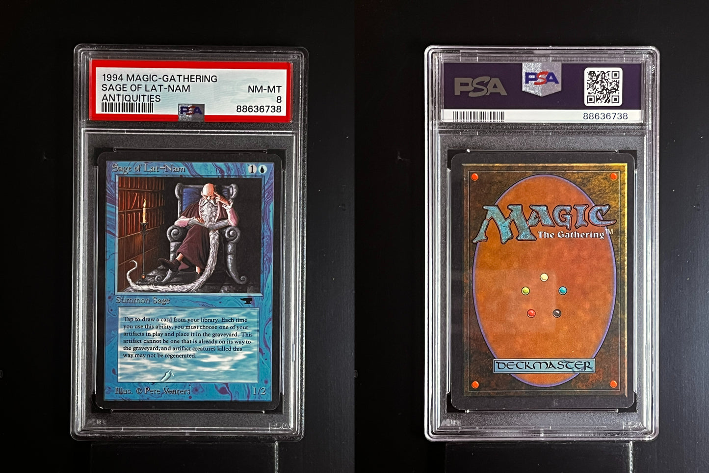 SAGE OF LAT-NAM MTG Magic The Gathering Antiquities PSA 8