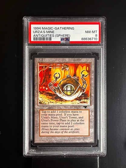 URZA'S MINE (SPHERE) MTG Magic The Gathering Antiquities PSA 8