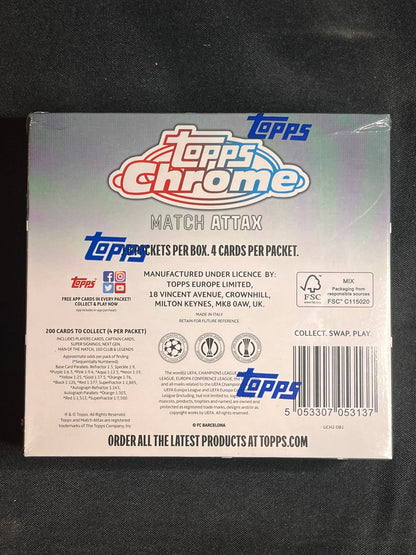 2021-22 TOPPS CHROME MATCH ATTAX HOBBY BOX SEALED