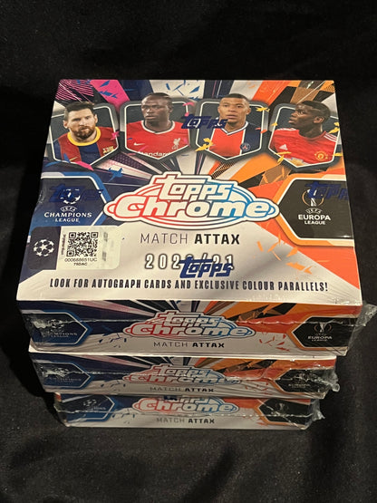 2020-21 TOPPS CHROME MATCH ATTAX HOBBY BOX SEALED