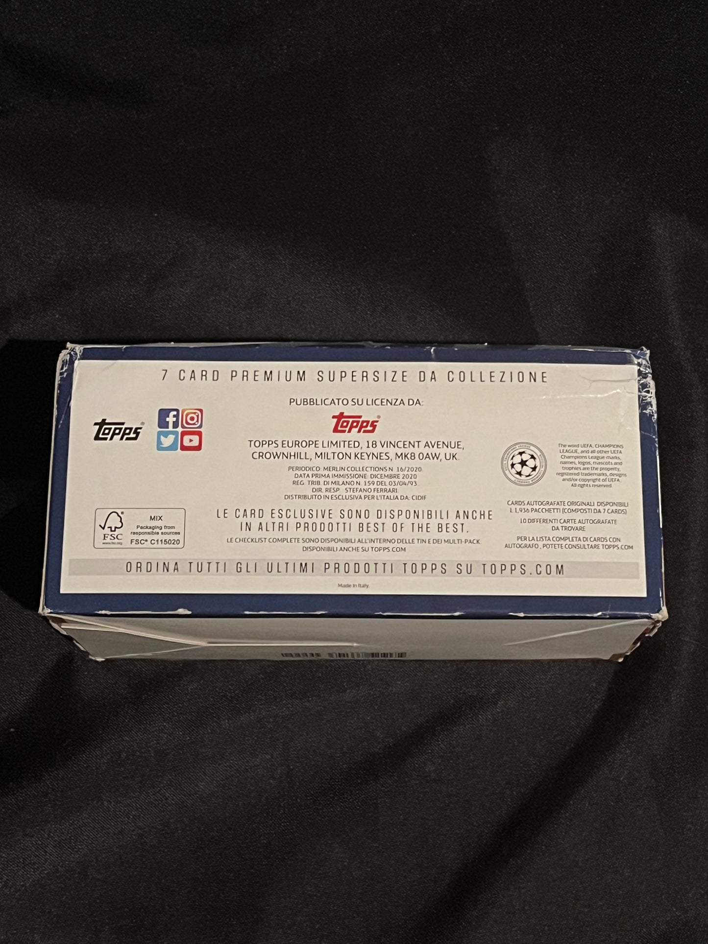 2020-21 Topps UEFA CHAMPIONS LEAGUE Best of the Best Box 24 Sealed Packs