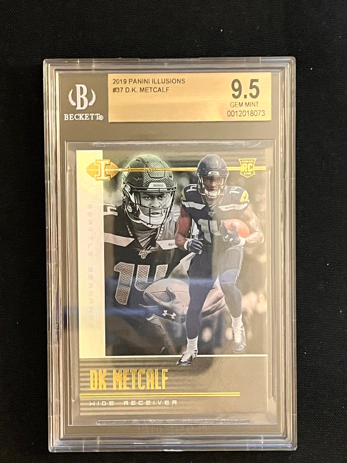 2019 Panini Illusions Football DK Metcalf Rookie #37 – BGS 9.5 - slab front