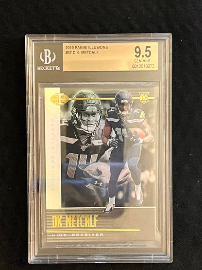 2019 Panini Illusions Football DK Metcalf Rookie #37 – BGS 9.5 - slab front
