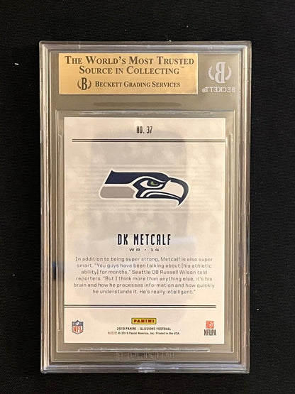 2019 Panini Illusions Football DK Metcalf Rookie #37 – BGS 9.5 - slab back
